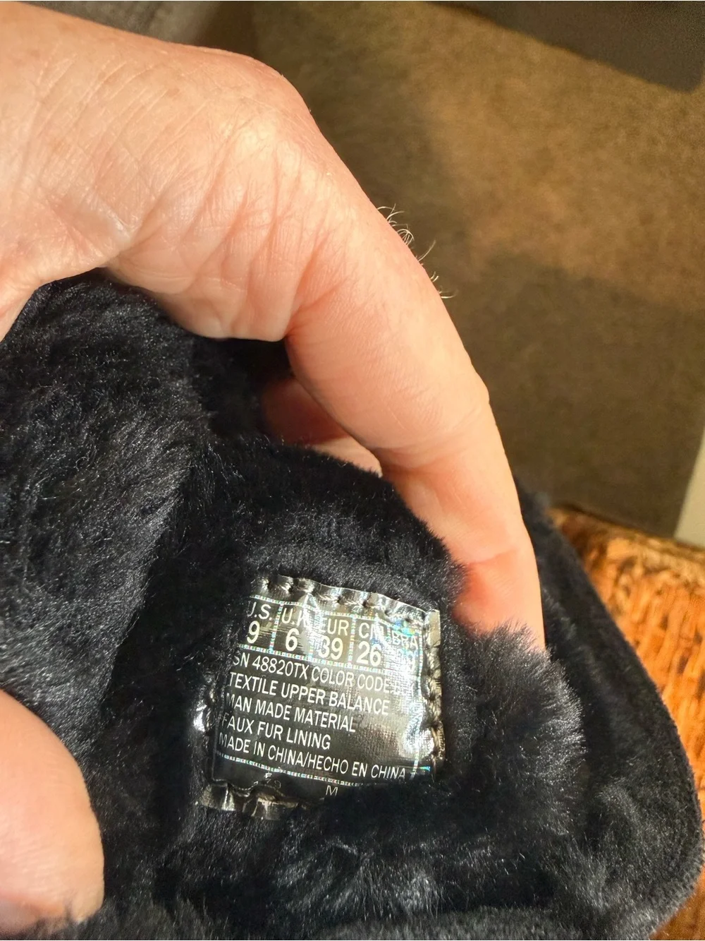 Skechers Black Suede Button Detail Tall plush Boots